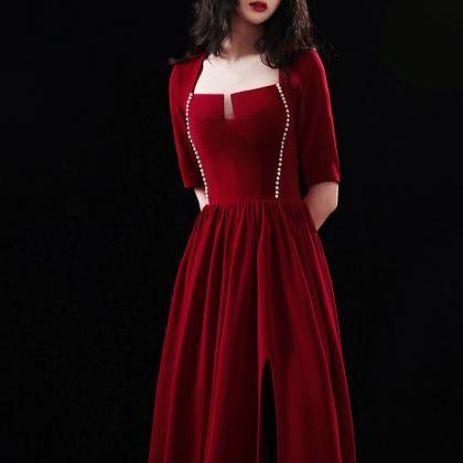,red Midi Dress,long Sleeve Red Dress,vintage..