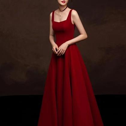 Spaghetti Srap Prom Dress,red Midi Dress,backless..