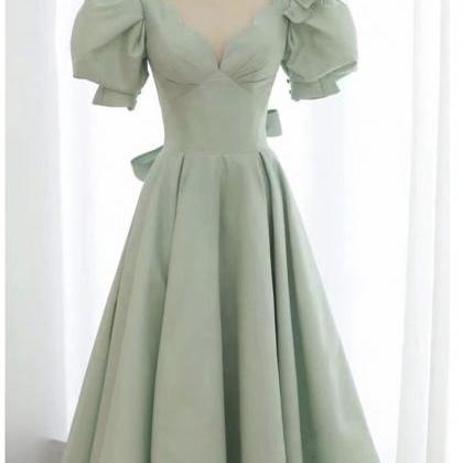,bubble Sleeve Wedding Dress, Elegant Temperament..