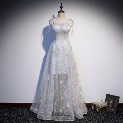 Spaghetti Straps Prom Dress,prom Gown Star Moon..