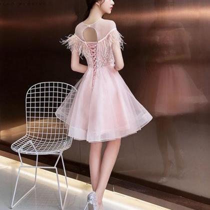 Cute Lace Short Prom Dress, Homecoming Dress,..