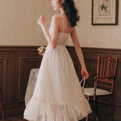 Romance Dress-summer Floral Print Dress-spaghetti..