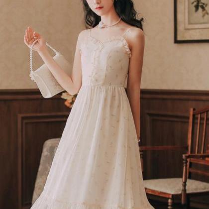 Romance Dress-summer Floral Print Dress-spaghetti..