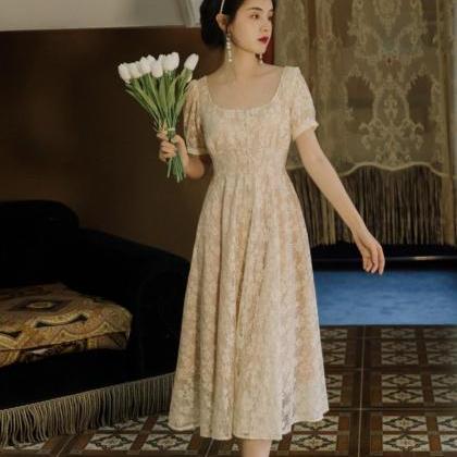 Vintage Wedding Dress-victorian Style Dress-retro..