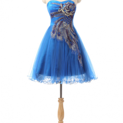 Homecoming Dresses Sweetheart Embroidery Sequin A..