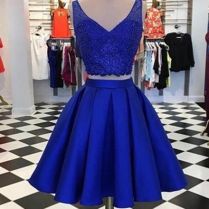 Two Pieces Short Prom Dresses With..