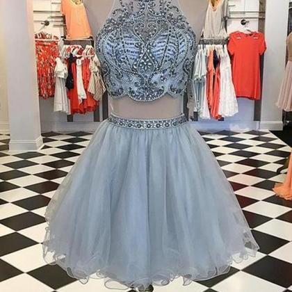 Short Prom Dresses With Beading,homecoming..