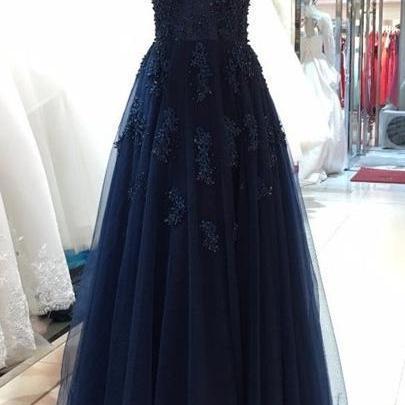 Navy Prom Dress For Teens, Special Occasion Dress,..