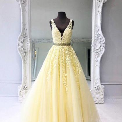 Yellow Prom Dress 2021 Formal Dress, Evening..