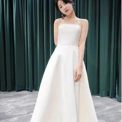 ,strapless Bridal Dress,white Wedding Dress,sexy..