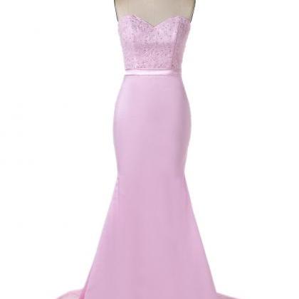 Mermaid Sweetheart Strapless Evening Dresses With..