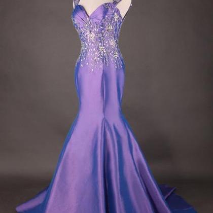 Off The Shoulder Court Train Mermaid Fancy Prom..