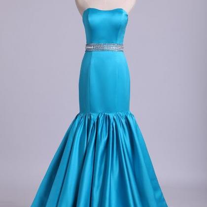 Sweetheart Mermaid Prom Dresses With Beading..