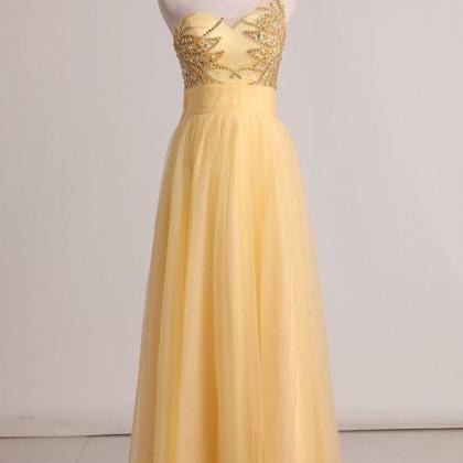 A-Line Beaded One-Shoulder Prom Dress main image 1