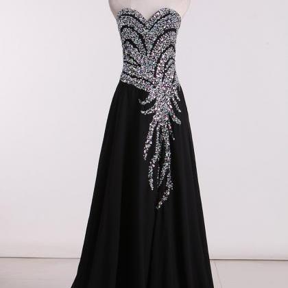 Prom Dresses Sweetheart Chiffon With Beads And..