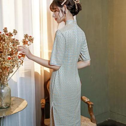 ,young Girl Cheongsam, Sweet Daily Vintage Lace To..