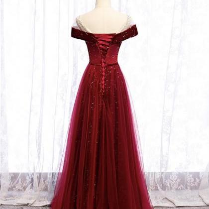 Red Prom Dress, Elegant Formal Dress,,custom Made