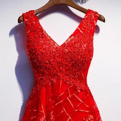, Red Homecoming Dress, Elegant Midi Dress With..