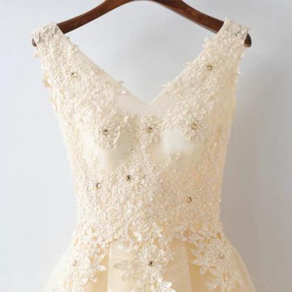 , V-neck, Cocktail Party Dress,lace Birthday..