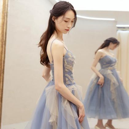 Blue Bridesmaid Dress, Style, Fairy Spaghetti..