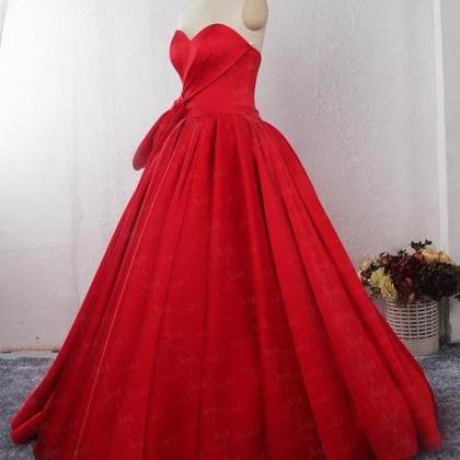 Red Prom Dress Ball Gown, Formal Dress, Evening..