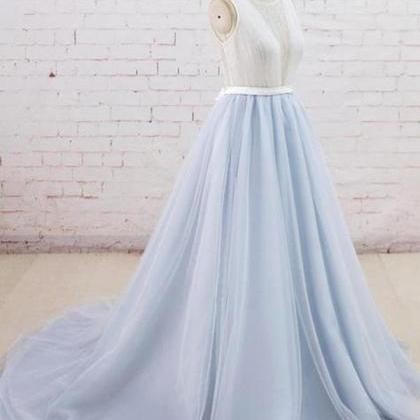 Light Blue Prom Dress, Prom Dresses, Evening..