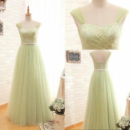 Ready To Ship Mint Green Lace Prom Dress,tulle..