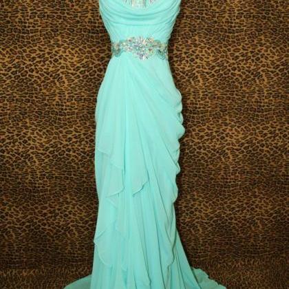 Elegant Mint Green Mermaid Prom Dresses Sweetheart..