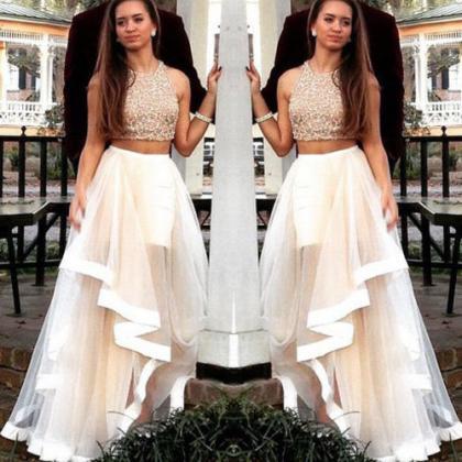 New Two Pieces Prom Dress Long Part..