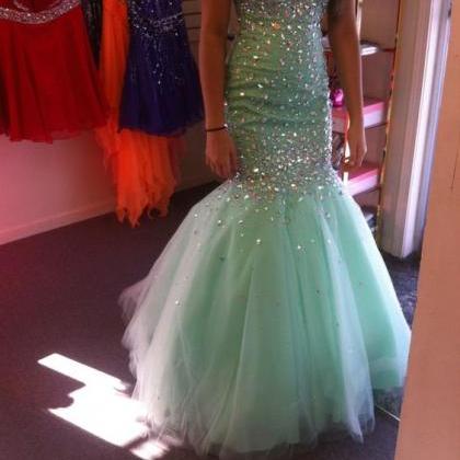 Real Iamge Prom Dresses Elegant Mermaid Light..