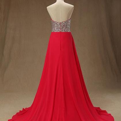2016 Real Image Prom Dress A-line Red Sweetheart..