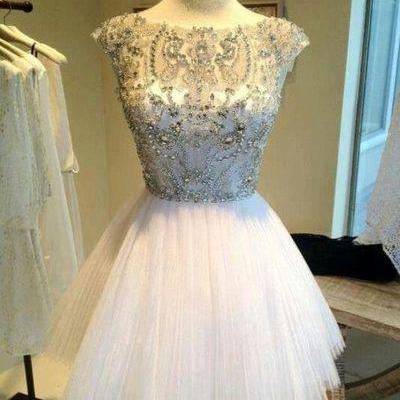 2016 Custom Made Round Neck Short Prom Dresses,..