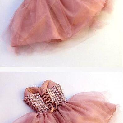 Cute Pink Short Homecoming Dress,princess Ball..