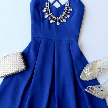 Royal Blue Homecoming Dress,spaghetti Strap Prom..