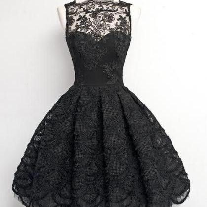 2016 Mysterious Black Homecoming Dress,sexy Lace..