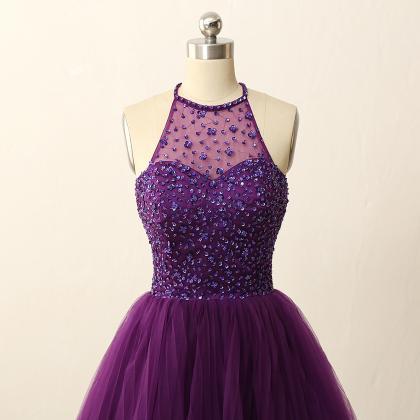 2016 Custom Purple Homecoming Dresses, Sexy Open..