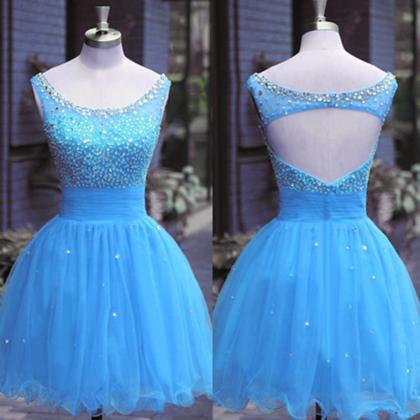 Rosy And Blue Homecoming Dress,graduation Party..