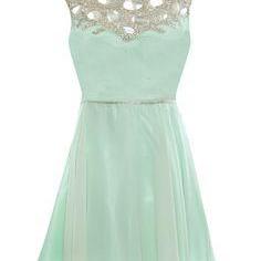 Mint Green Homecoming Dresses,beaded Prom Dresses,..