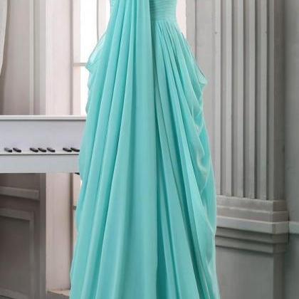 Chiffon Sweetheart Prom Dress,mint Green Evening..