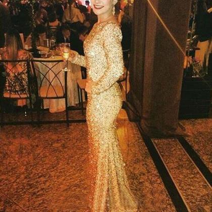2016 Custom Shiny Sequins Beading Prom Dress, Sexy..