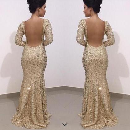 2016 Custom Shiny Sequins Beading Prom Dress, Sexy..