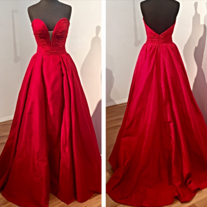 Prom Dress, Elegant Prom Dress, Red Evening Dress,..