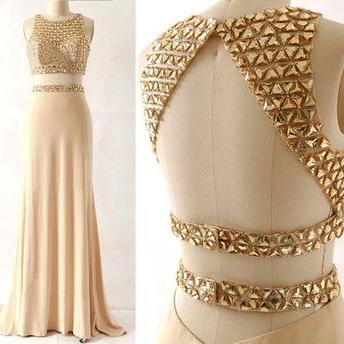Charming Long Prom Dress,Two Piece ..