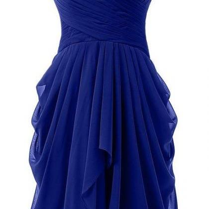 Charming Prom Dress,chiffon Prom Dress,royal Blue..
