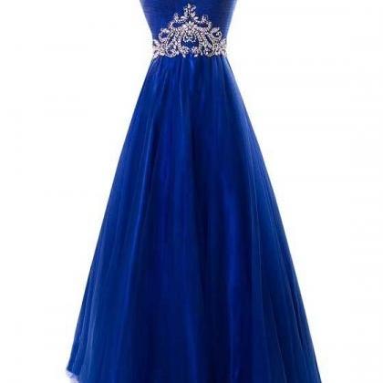 2016 Custom Luxury Royal Blue Long Prom..