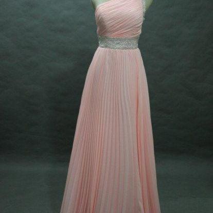 2016 Custom Charming Pink Chiffon Prom Dress,sexy..