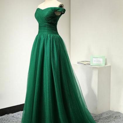 2017 Custom Made Charming Green Prom Dress,tulle..