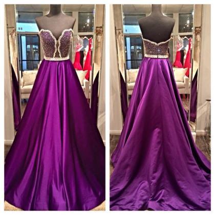 2017 Custom Made Charming Purple Prom Dress, Sexy..