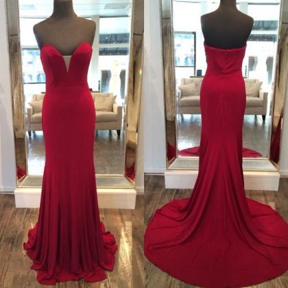 2017 Custom Made Charming Burgundy Prom Dress,..