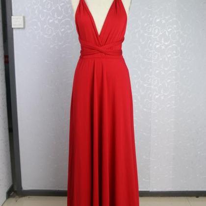 2017 Custom Made Charming Red Backless Prom Dress,..